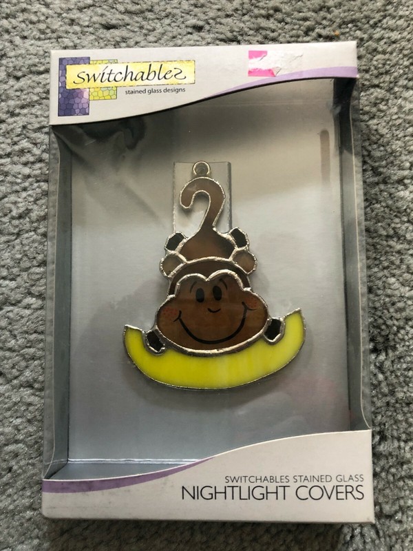 Switchables Stained Glass Nightlight Covers - Monkey SW176 NEW