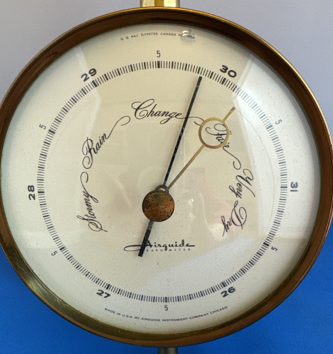 Vintage Airguide Barometer 1956 Chicago USA Airguide Instrument Works