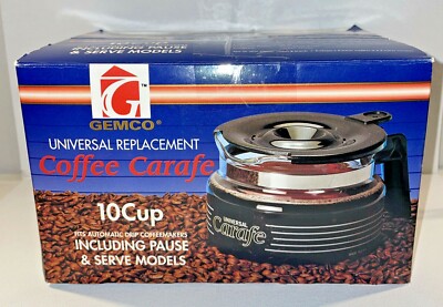 Vintage Gemco The Replacement Carafe 10 Cup Glass Coffee Pot New in Box**