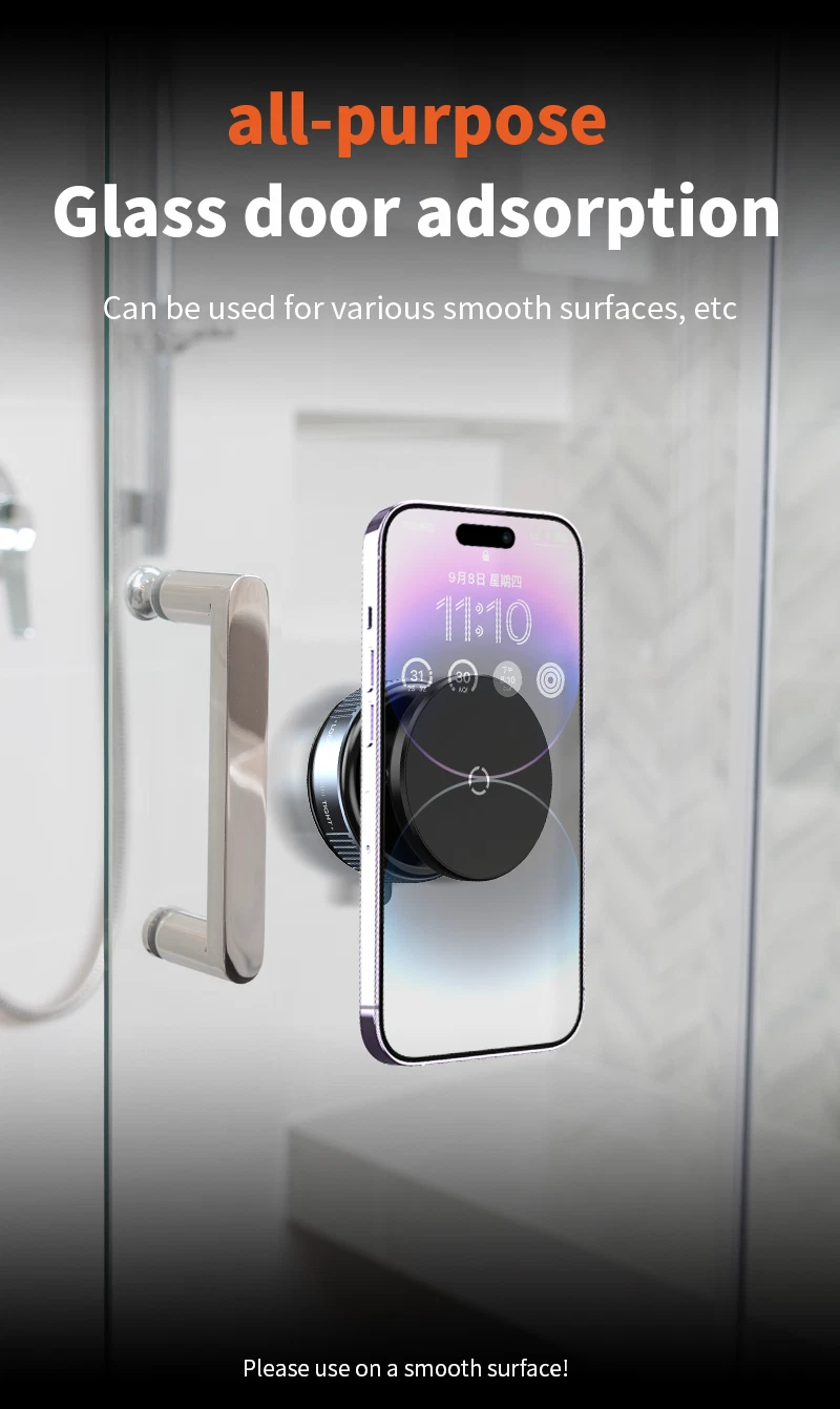 全新旋转锁定机械真空磁性汽车吸盘手机支架 360° - 第 9 张/共 14 张