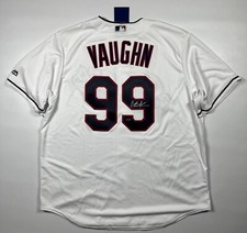Indians Ricky Vaughn Charlie Sheen Signed Majestic Cool Base Jersey