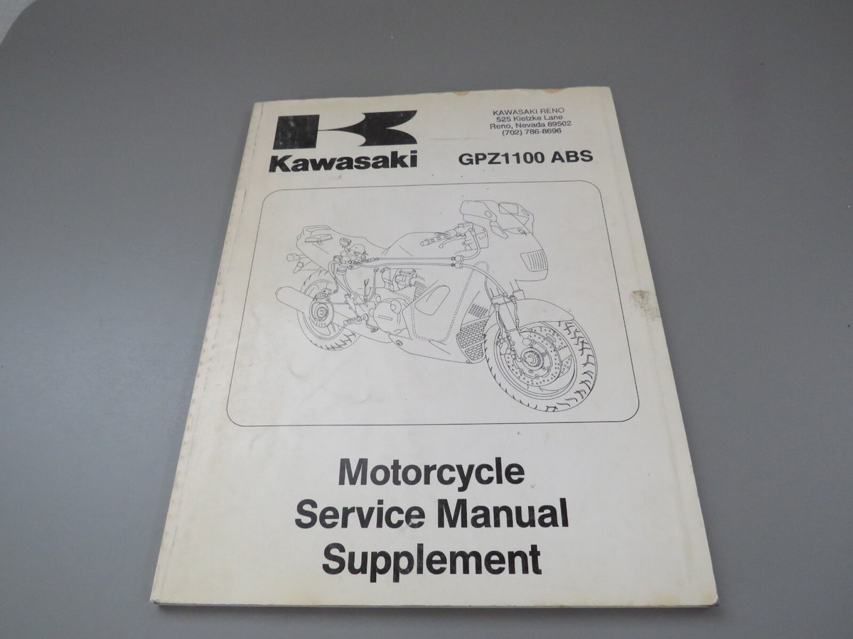 NOS Kawasaki GPZ1100 ABS Genuine Owners Service Manual Supplement