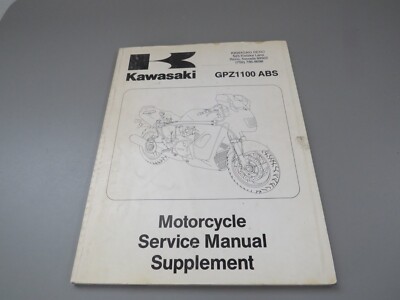 NOS Kawasaki GPZ1100 ABS Genuine Owners Service Manual Supplement