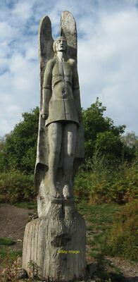 Photo 12x8 Lickey Hills Sculptures - 2 Icarus a wooden statue found on Cof c2011