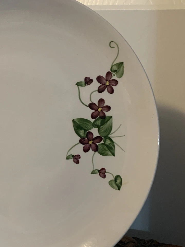 "Juego de 4 platos de cena Orchard violeta pintados a mano de 10 1/2""" Foto 4 de 4