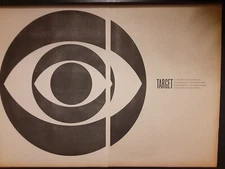 CBS TV Rare Original 1955 Promo Poster Ad Framed! 