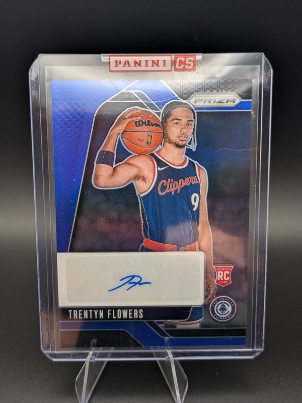 2024-25 Panini Prizm - Rookie Signatures Trentyn Flowers #RSI-TFC Blue Prizm /49