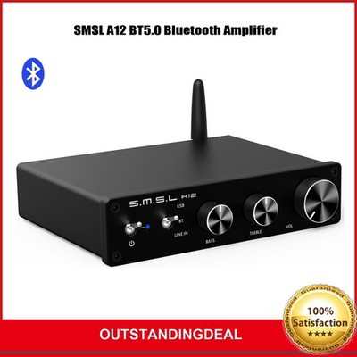 SMSL A12 BT5.0   Amplifier High Resolution 80Wx2 Passive Hifi Power Amp #to