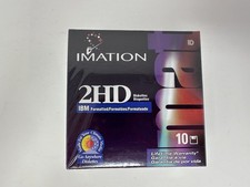 Imation 2HD Diskettes Box of 10 IBM Formatted 1.44MB Brand New Sealed Box