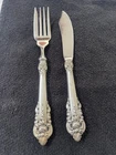 Grande Baroque by Wallace Sterling Silver 2 Piece Fish Fork and Knife Set