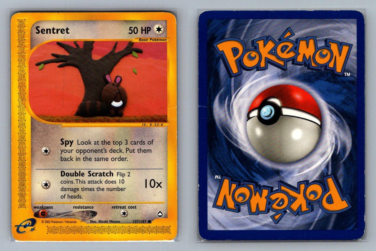 Sentret #107 Aquapolis Pokemon Card - MP