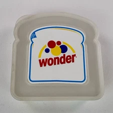 Wonder Bread Lunch Box Storage Container Sandwich Holder Dots & Logo