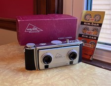 Kin-Dar 35mm Film Stereo Camera with 3.5 35mm Lenses Manual in Original Box