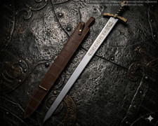Arthurian Excalibur Sword W Sheath Fantasy Medieval Catholic Celtic Knight Props