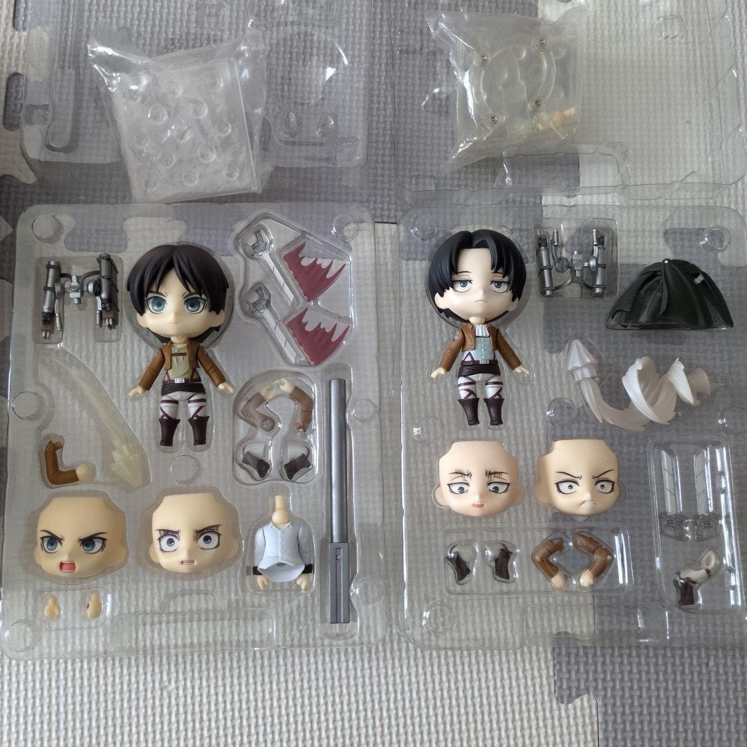 Good Smile Attack on Titan Nendoroid Set Eren 375 & Levi 390 Figures New thumbnail 2