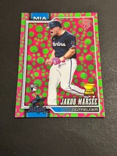 2026 Topps Series 1 - Jakob Marsee #37 Holiday Polka Dots Green/Pink RC