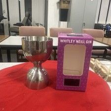 Whitley Neill Gin Jigger, Boxed, Stainless Steel, 50ml And 25ml Measure.