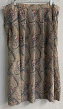 Vintage Koret Beige Paisley Pleated Skirt Button Closure 20