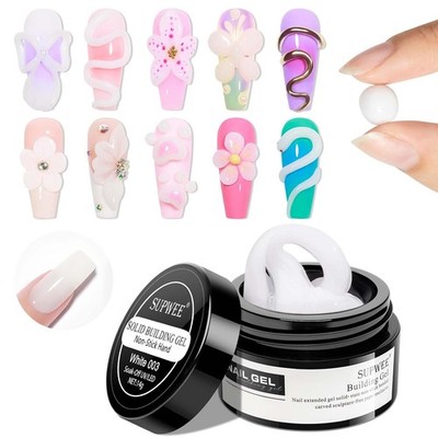 3D Gel für Nägel Weiß Multifunktionales Sculpting Gel Builder Hard Gel 14g DIY