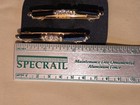 Vtg Pair Karina Barrette Hair Pin Clip Rhinestones Black Goldtone Made in France — photo 3