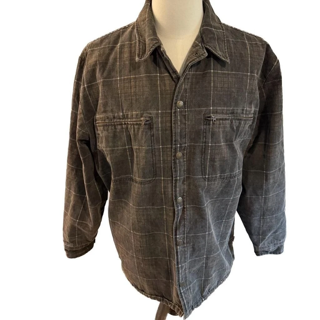 Vintage Woolrich Men's Plaid Flannel Sherpa Lined Shirt Jacket, Large
Opens in a new window or tab