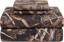 Realtree Max-5 Queen Camo 4 Piece Sheet Set   Lightweight, Cooling,