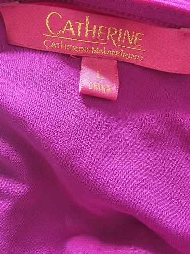 Catherine Malandrino Pink Faux Wrap Dress L - Picture 7 of 8