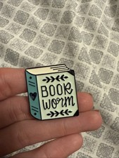 Booktok Bookish Book Worm Enamel Pin Badge