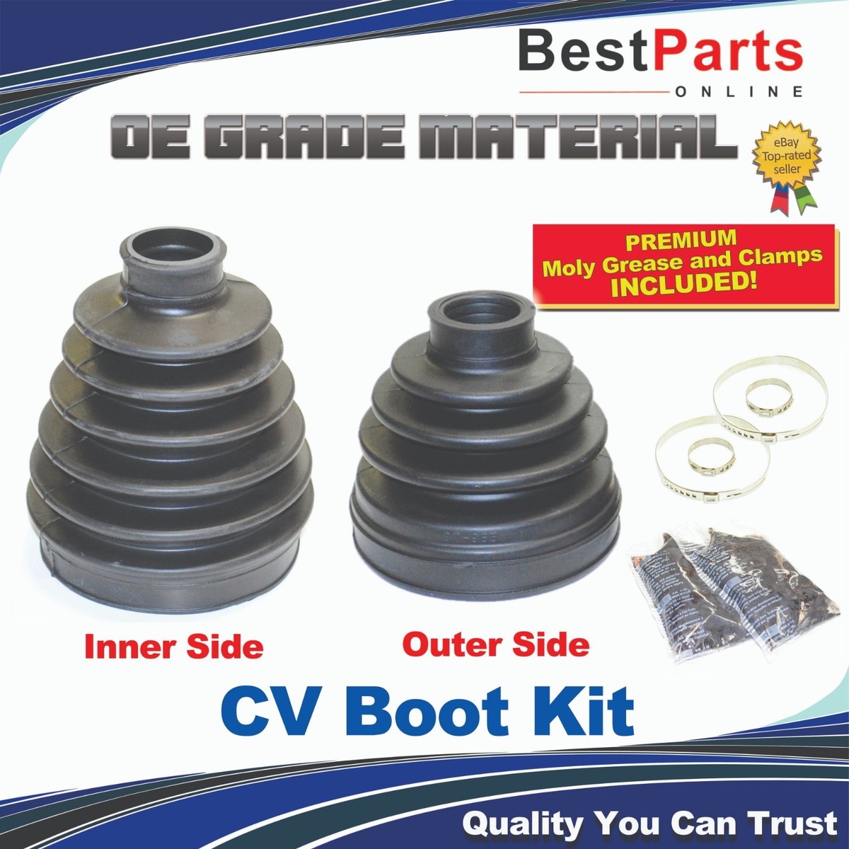 Front Inner & Outer CV Axle Boot Kit for Nissan Altima w/ 2.5L Engine 2007-2013