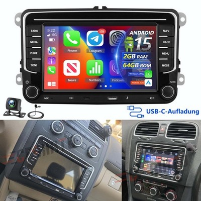Autoradio Android 15 GPS Navi für VW GOLF 5 6 Plus Passat Touran Polo Caddy KAM