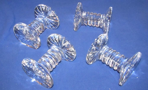 Set of 4 Waterford Crystal  Knife Rests 16 Point Large 3.25"