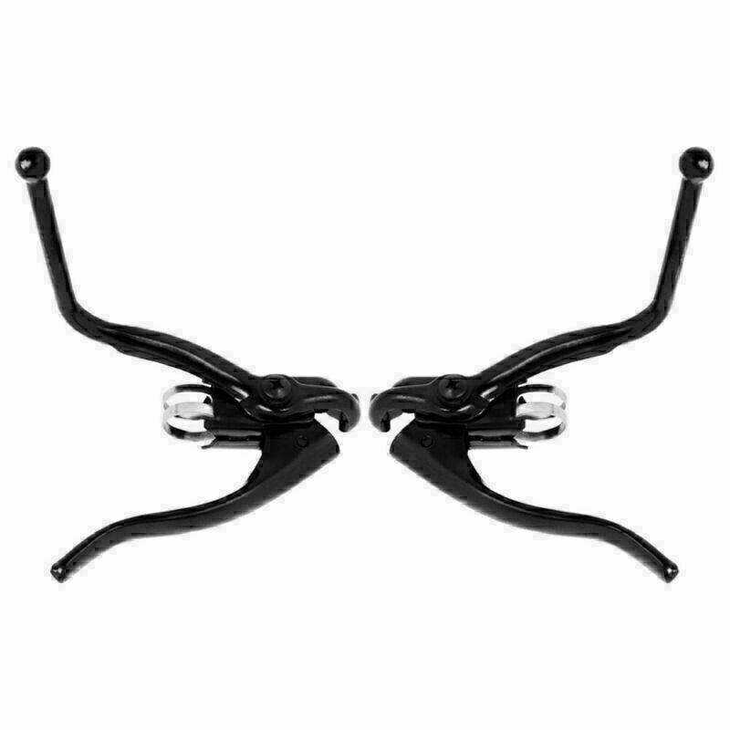 1Pair Aluminum Alloy Road bike Silver Handle Brake Lever Fit C Brake and V Brake