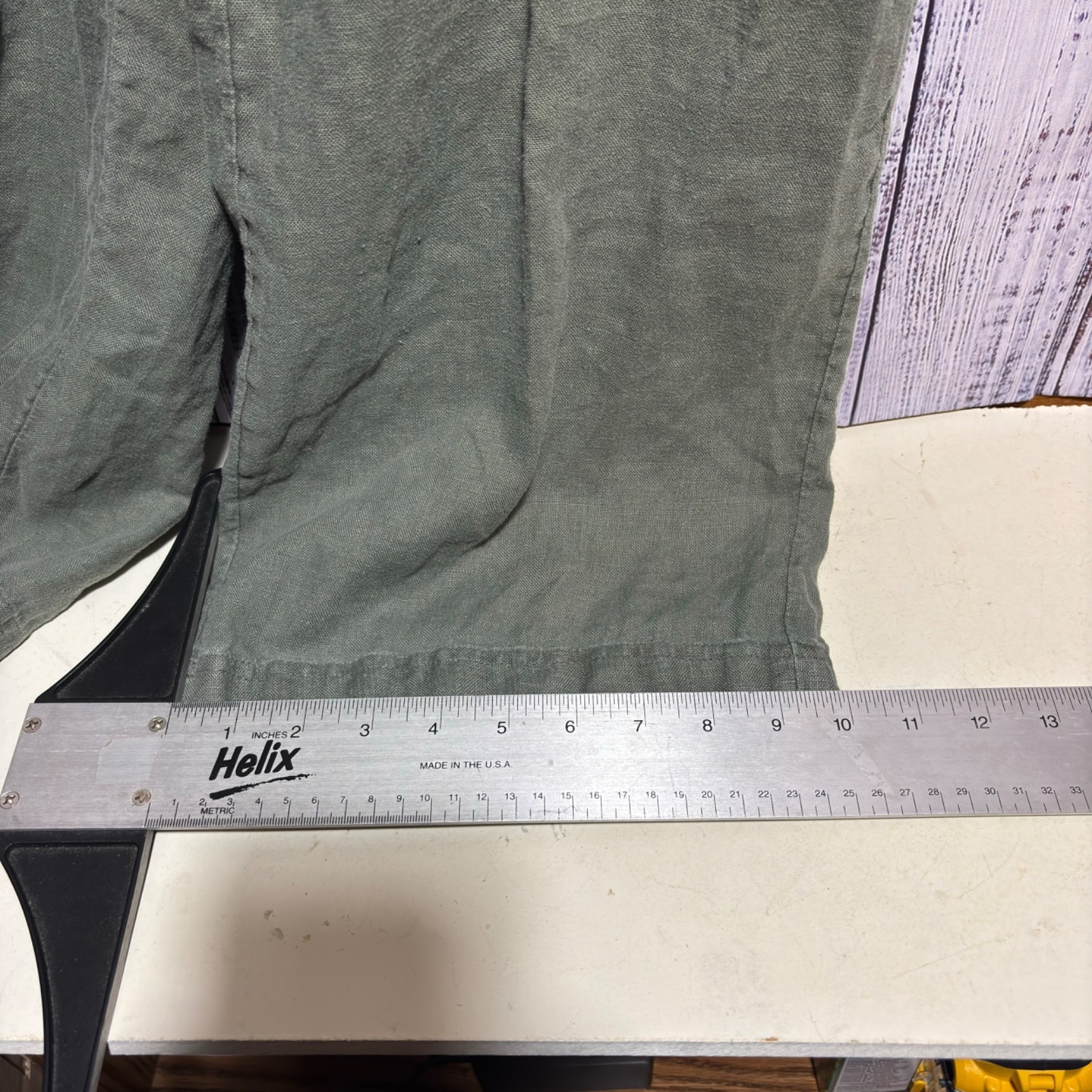 H&M Womens Wide Leg Linen Pants Size 10 Chocolate Brown Lightweight Casual thumbnail 5