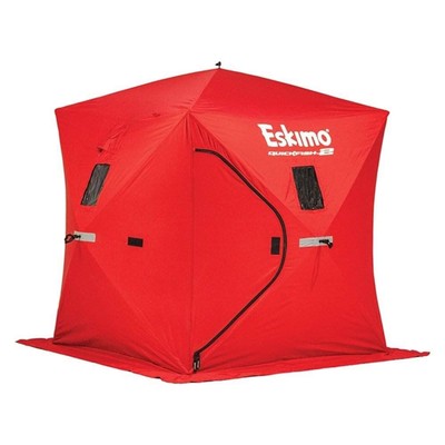 Quickfish 69151 2 Pop-up Portable Ice Shelter, 2 Person , Red