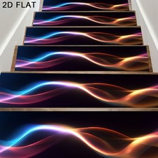 Modern Glow Gradient Stair Treads Compatible for /Outdoor Use - Non-Slip Noise