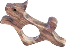 Walnut Dog Book Page Holder - Smooth Finish Wood Holder for Readers, Book Lovers