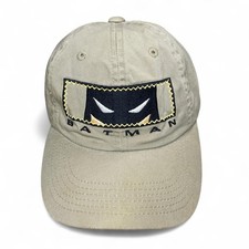 Vintage 2000s Batman DC Comics Hat Mens Biege Embroidered