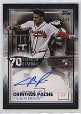 2021 Topps 70 Years of Baseball Series 2 Black 160/199 Cristian Pache Auto 1ds9