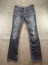 Ariat REAL Denim Boot Cut Jeans Womens 30L Mid Rise Stretch Thick Stitch 30X33