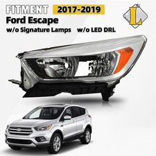 For 2017-2019 Ford Escape Halogen Headlight w...