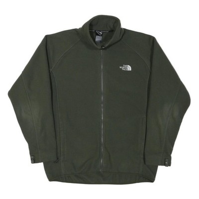 THE NORTH FACE Herrenjacke Grün L Polyester-Mix Reißverschluss Unifarben Outdoor