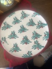 Vintage Dayton Hudson Corp. White Plate/ Holly Berries Made in Italy