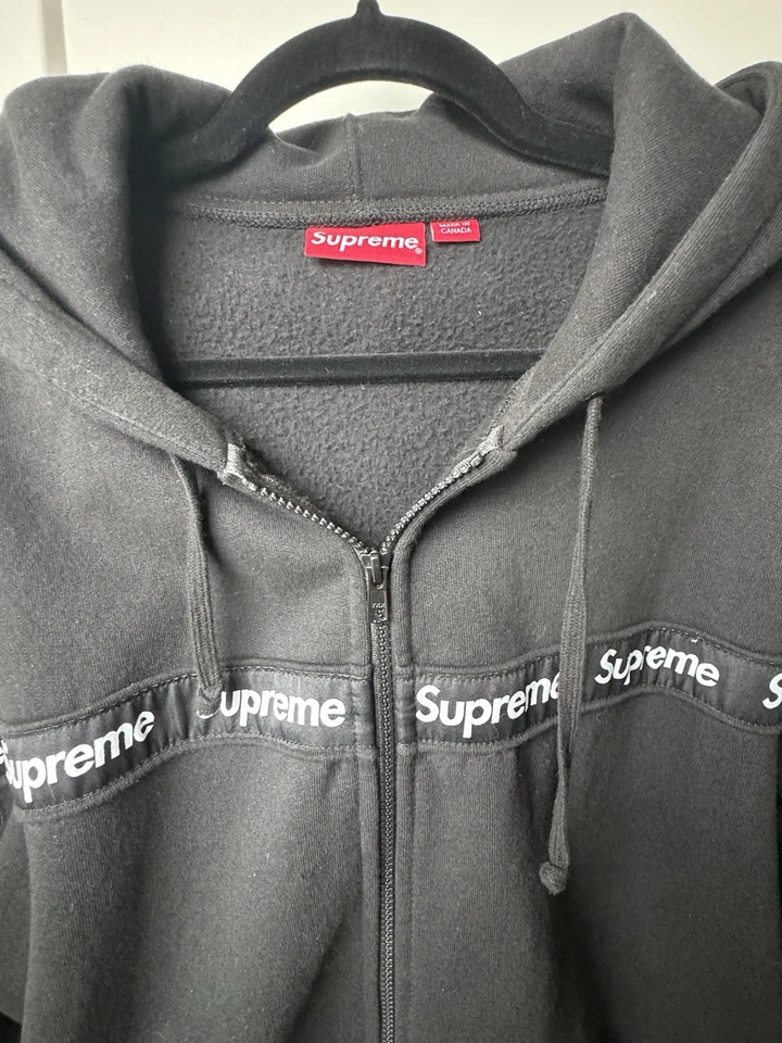 Sudadera con capucha Supreme para hombre talla grande cremallera completa Foto 2 de 4
