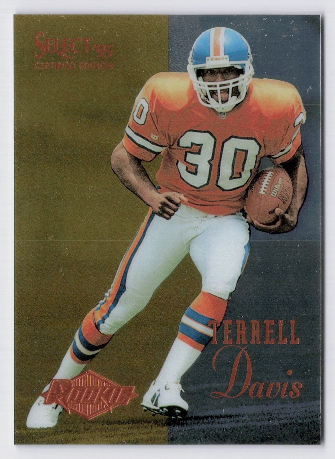 1995 Select Certified Edition Rookie Terrell Davis #126 (RC) DENVER BRONCOS