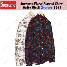 Supreme Floral Flannel Shirt White Black 2colors 26SS