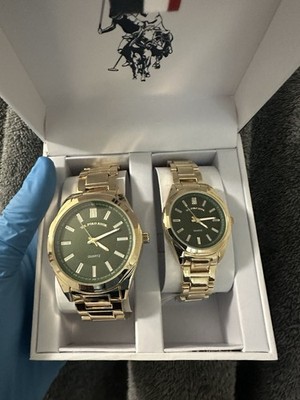 US Polo Assn. Dual Golden Green Men's Quartz Watch