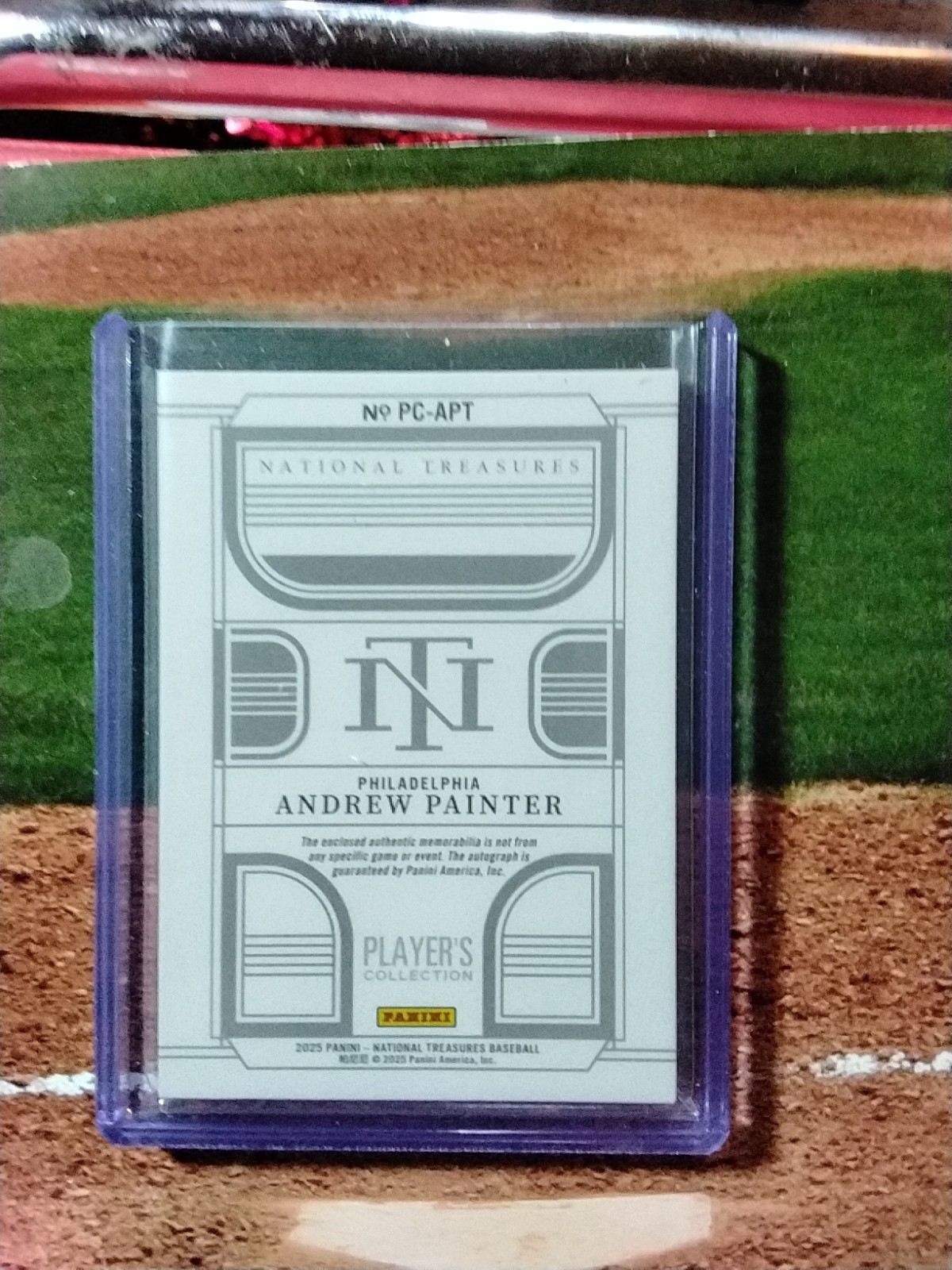 2025 Panini National Treasures Andrew Painter Auto Relic /99  view 2