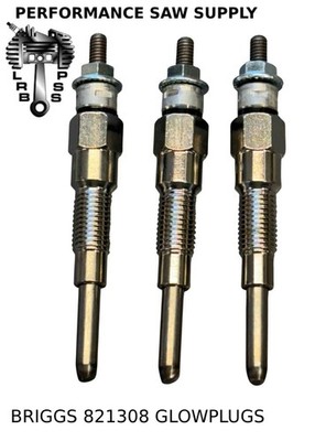 3 NEW 821308 GLOWPLUGS FITS BRIGGS DIESEL DAIHATSU DIESEL DM950D DM950DT DM850D