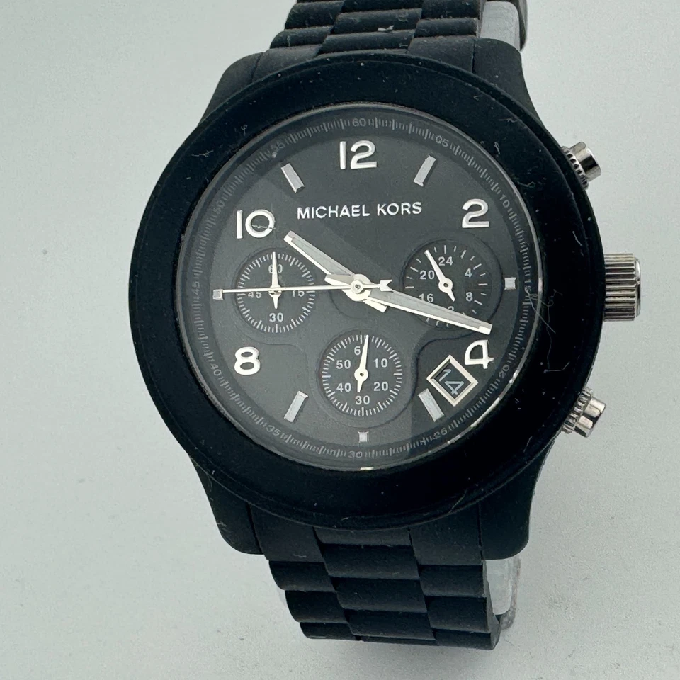Michael Kors Quartz Watch Women 100m Black Chronograph Date Analog New Battery - Image 2 of 4