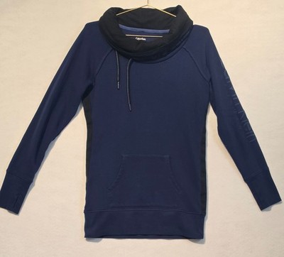 Calvin Klein Performance Women's Navy Cowl Neck Pullover Hoodie Size Medium